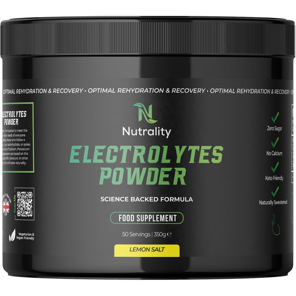 Electrolytes Powder 350g | Vegan | Sugar, Calcium & Artificial Flavour Free Keto Electrolytes Paleo Hydration 1000mg Sodium 200mg Potassium 60mg Magnesium 50 Servings L I.1516432615 - View #4