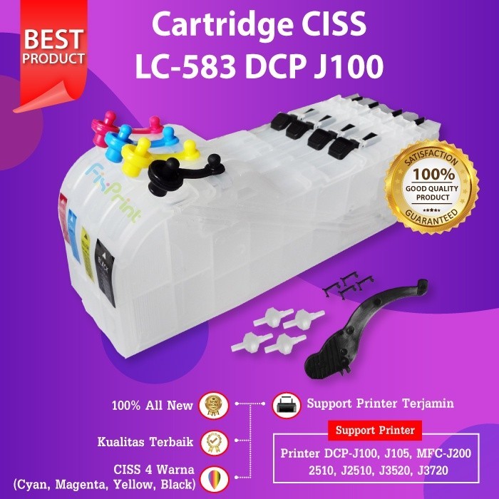 FixPrint CISS Infus LC583 LC539 LC103 Printer J100 J3520 J3720 J2510 Panjang
