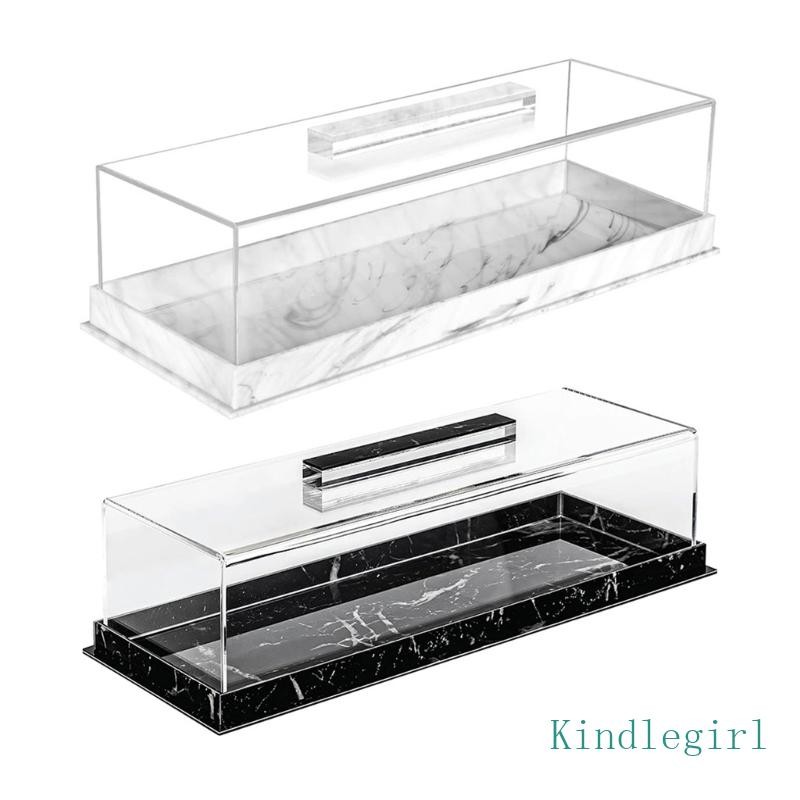 KING Acrylic Rectangular Cake Display Container Fashion Cake Tray with ...
