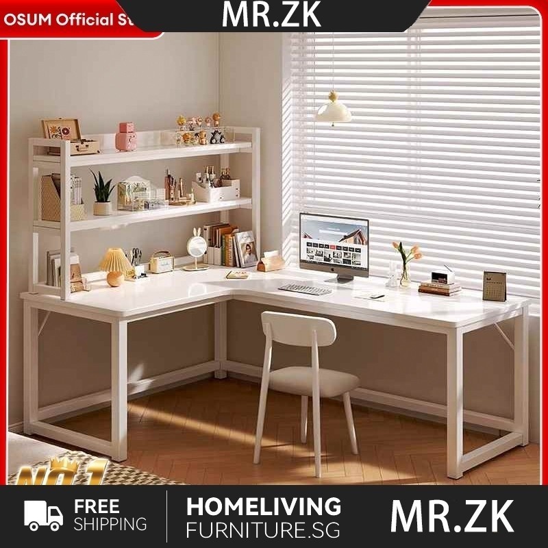 Computer Table with Book L Shape Table Corner Gaming Table office table ...