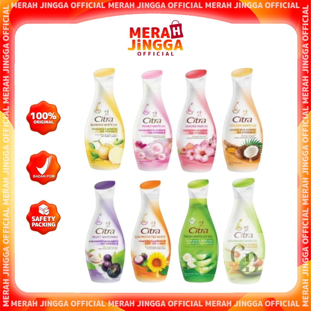 Citra Hand Body Lotion 110ml - 210ml - 380ml / Merah Jingga Official