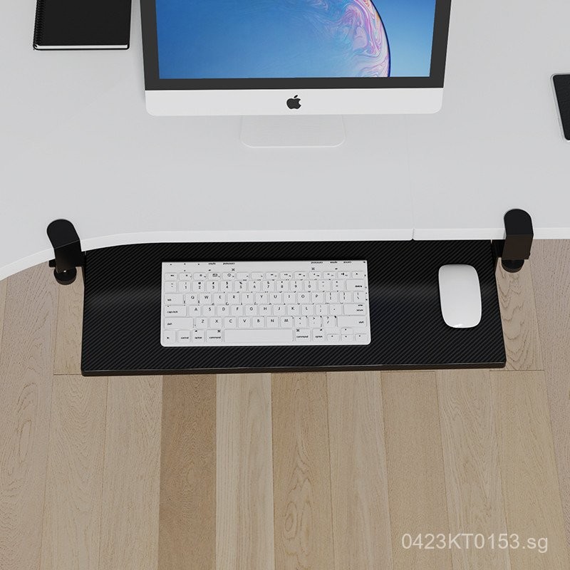 No-Drill No-Installation Sliding Track Shaped Tray Keyboard Desktop ...
