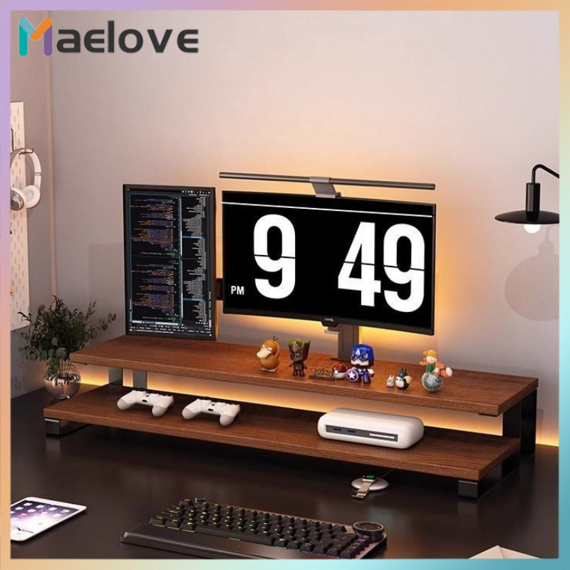 Monitor Riser Stand Computer Screen Base Support Office Desk Storage ...