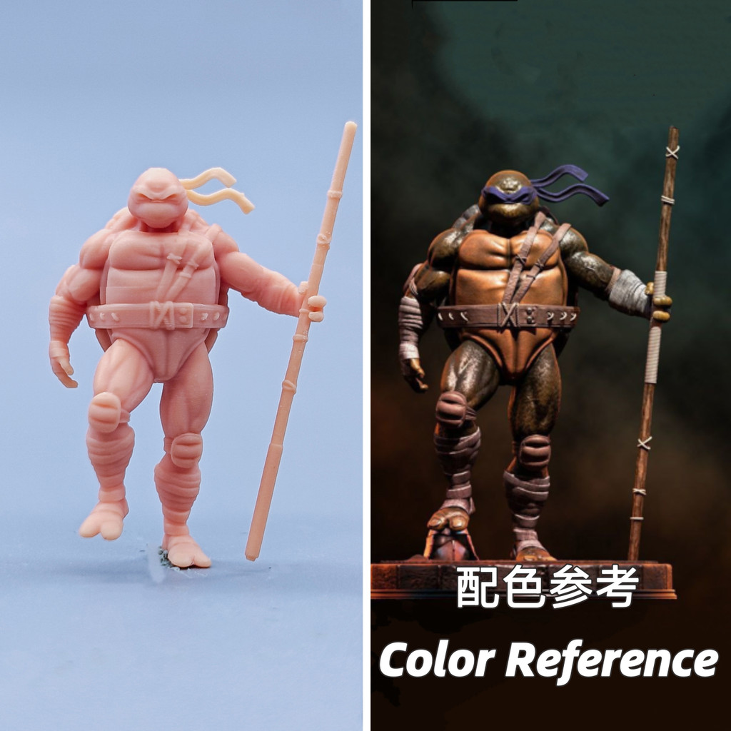 [Uh Hum Model] 1: 64 Doll 1: 43 Miniature White Model Ninja God Turtle ...