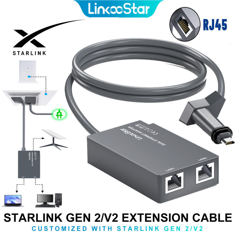 Cavo Ethernet 23m Per Starlink Gen2/V2 – Sostitutivo IP68 Con Rame Puro E Schermatura