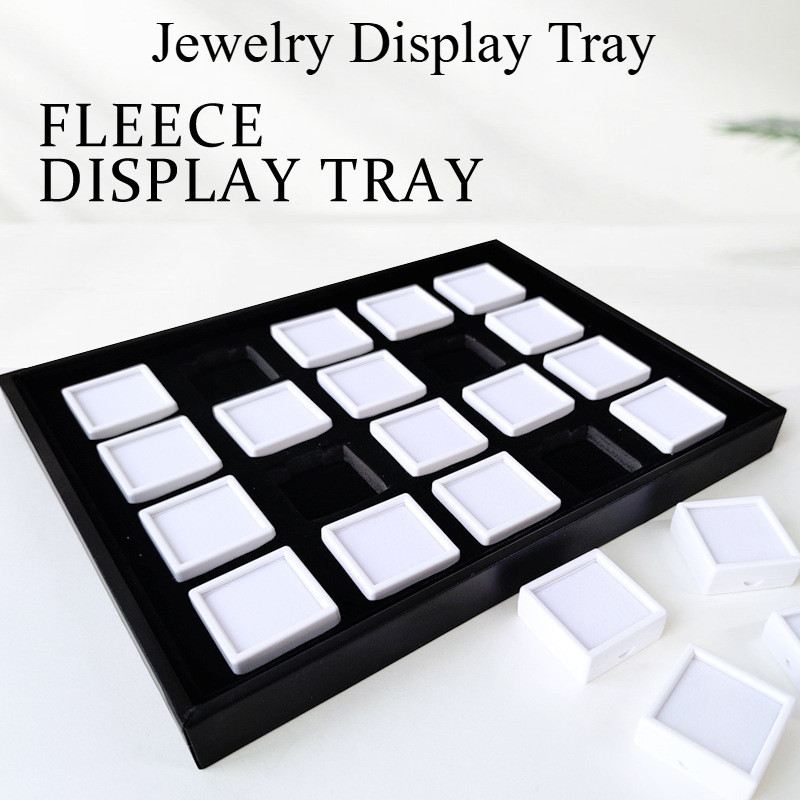 PU Leather Tray Jewelry Gemstone Display Box Bulk Diamond Storage Box ...