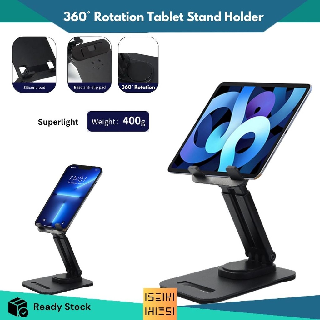 360 Degree Rotatable Foldabletablet Holder For Android Ipad Adjustable ...