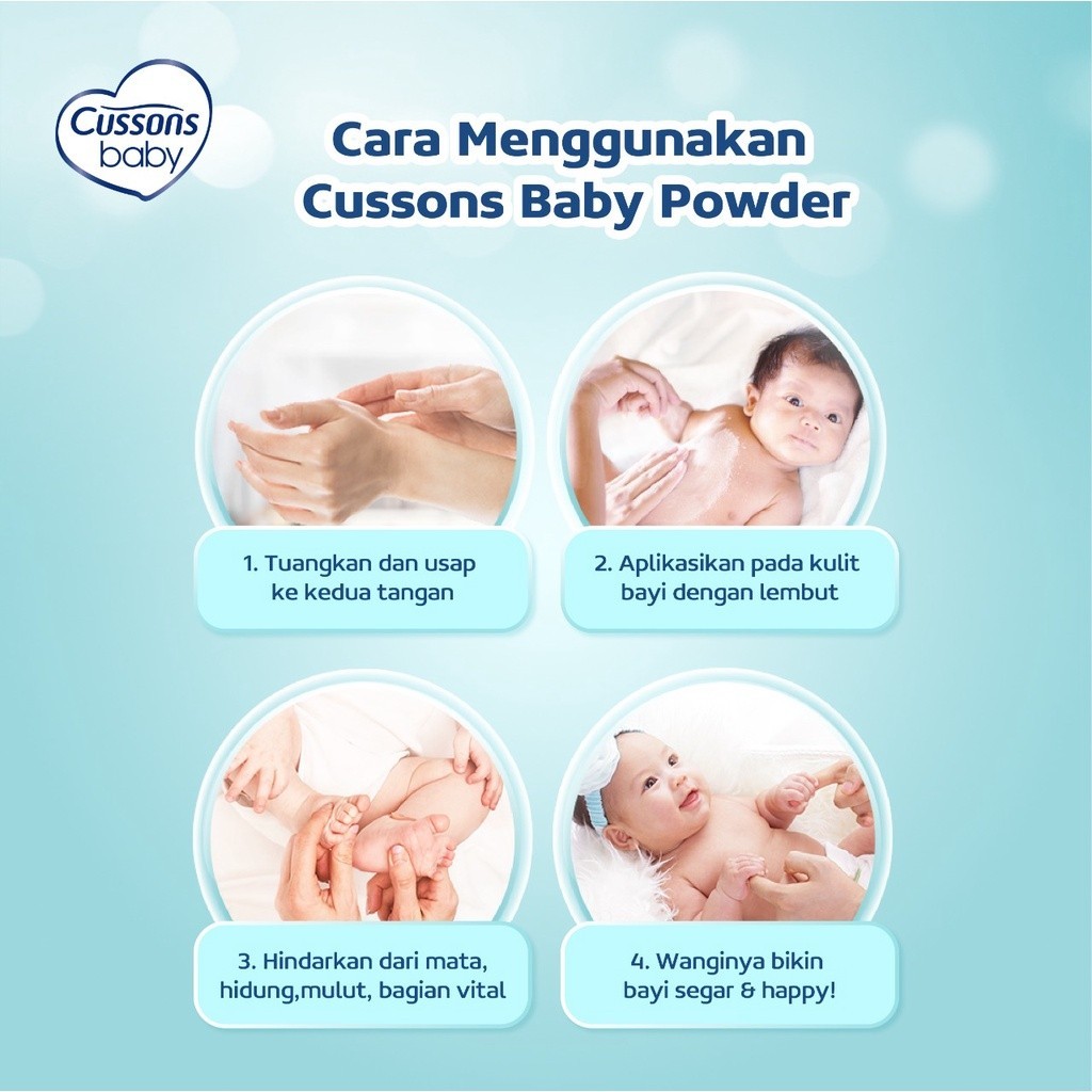 Cussons Baby Powder Mild & Gentle Extra Fill - Bedak Tabur Bayi / Merah jingga Official - Gambar 4
