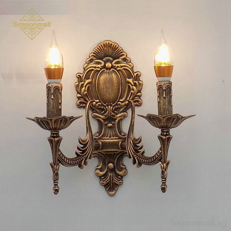 European Style Vintage Candle Wall Lamp Designer Light Aisle Corridor ...