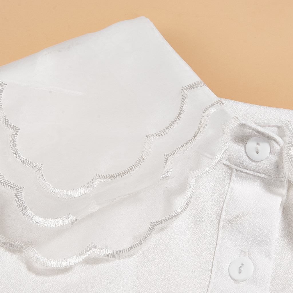 New Thin Fake Collar Western Style Lace Detachable Three-Layer Organza ...