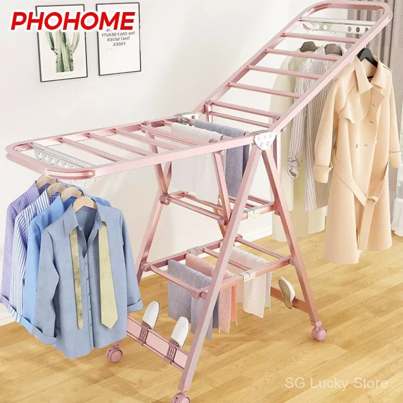 PHO Laundry Rack /Clothes Rack Rose Gold Clothes Drying Airer Rack ...