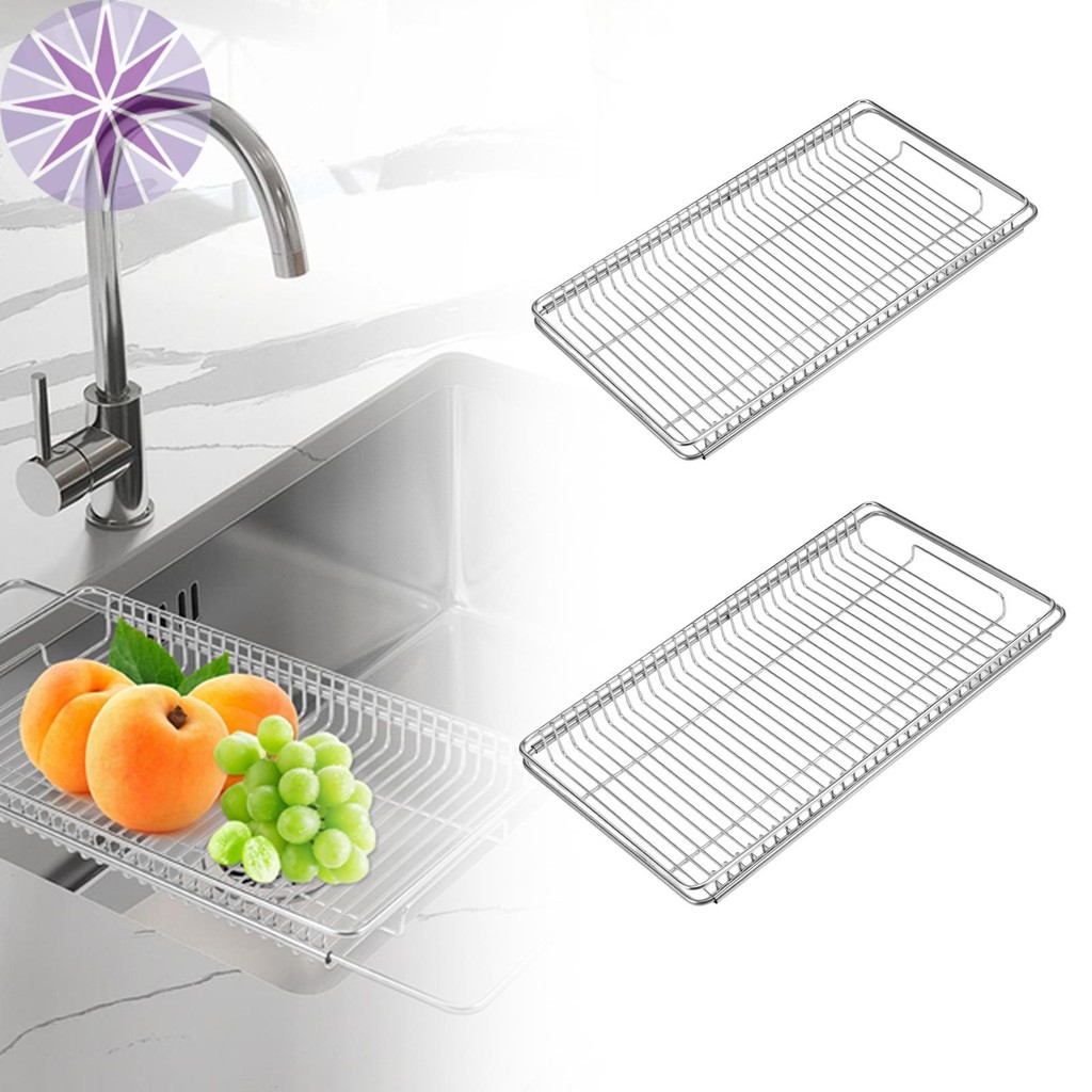 Extendable Dish Drying Rack 304 Stainless Steel Dish Dryer Rack Over ...