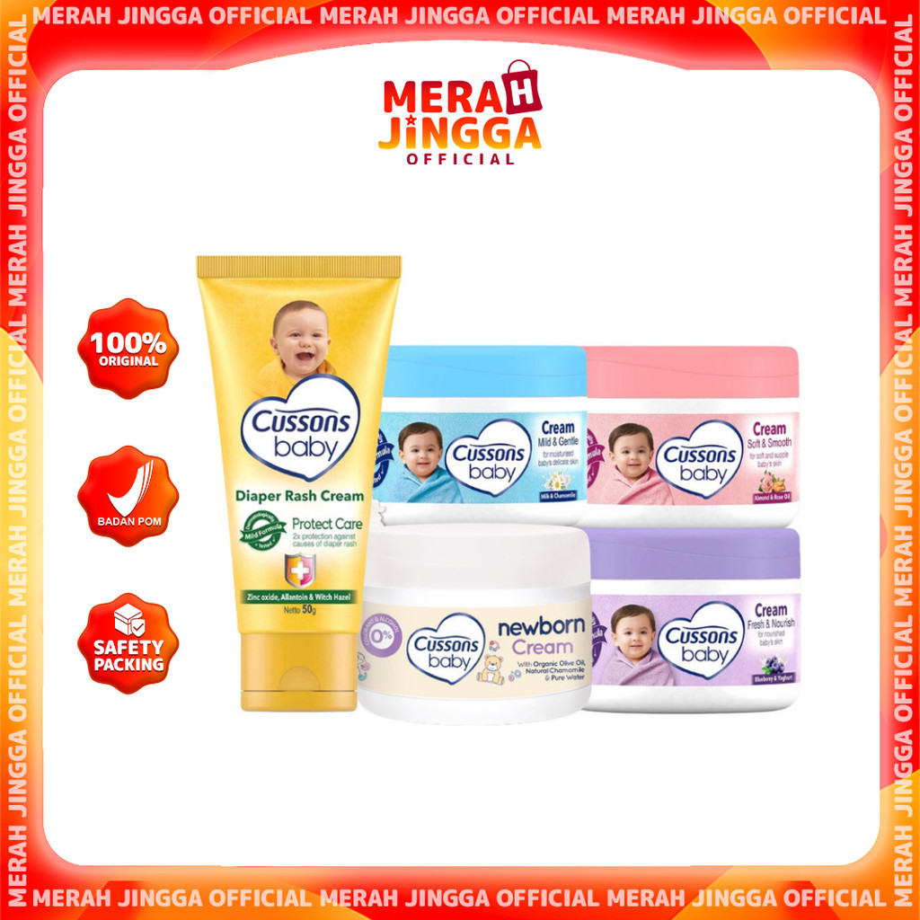 Cussons Baby Cream 50gr & 100gr - Krim Bayi Anti Ruam Popok / Merah jingga Official
