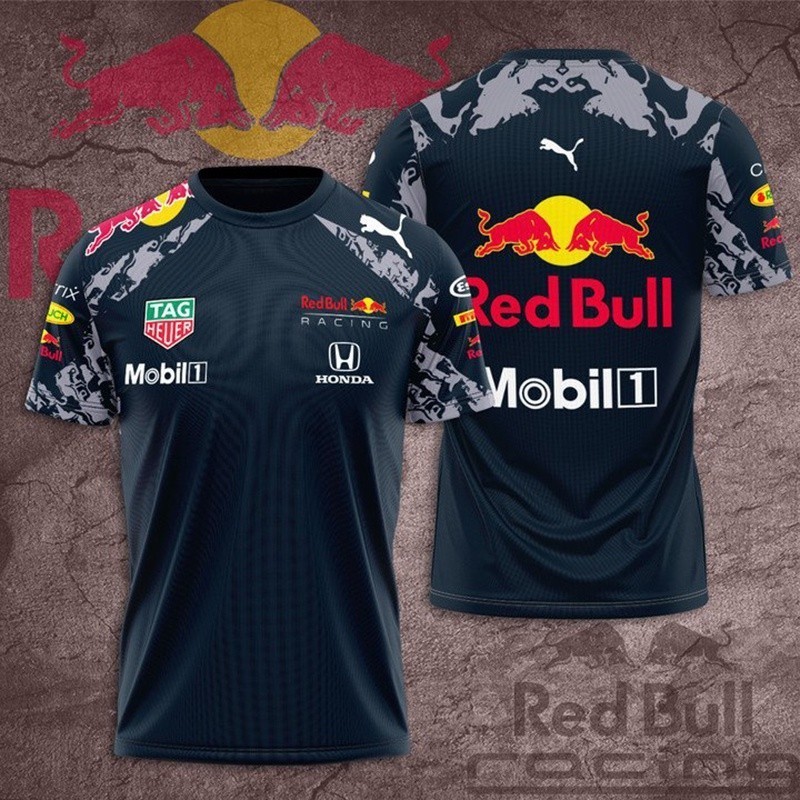 2025 Summer New Men's T-shirts Oracle Red Bull Motogp Racing Mobil 1 ...