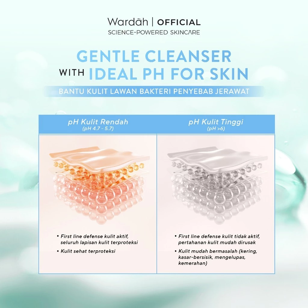 Wardah Cica Aloe Low pH Hydramild Facial Wash Nature Daily Sabun Cuci Muka Membersihkan secara Lembut dan Menghidrasi Kulit dengan Kandungan Aloe Vera Centella Asiatica for All Skin Types Non Comedogenic Non Acnegenic - Skincare - Gambar 4