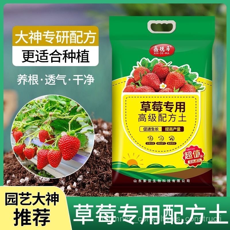 strawberry-planting-soil-special-nutrient-soil-balcony-planting-flower