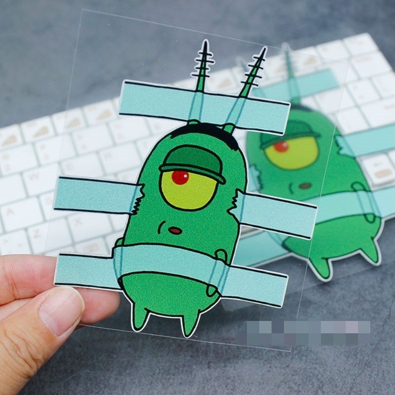 Stickers Spoof Personality SpongeBob SquarePants Funny Creative Car Pie ...