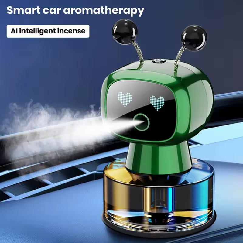 Smart Car Air Freshener AI Rechargeable Car Aroma Diffuser Smart eyes 4 ...