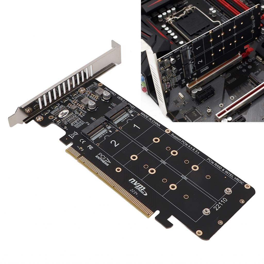 Supergoodsales PCIE X16 to M.2 M KEY Expansion Card NVMEx4 SSD 2U ...