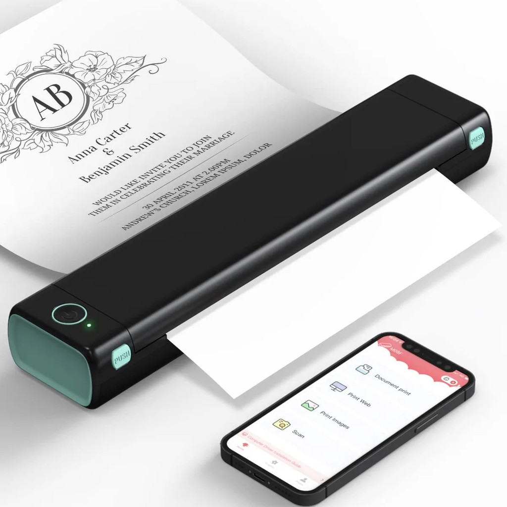 Phomemo M08F Wireless portable inkless A4 thermal printer | Shopee ...