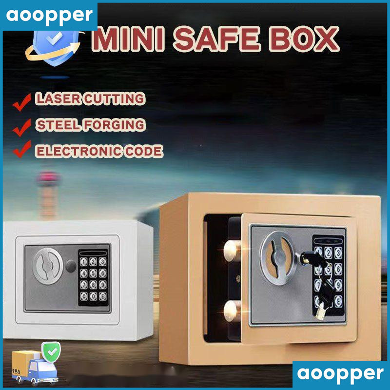 Safe Lock Box Home Lock Box Piggy Bank Safety Money Box All Steel ...