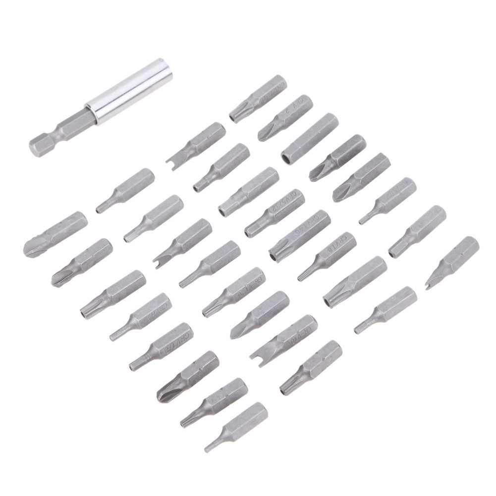 33Pcs Security Tamper Proof Bit Set Torq Torx Hex Star Spanner Tri Wing ...