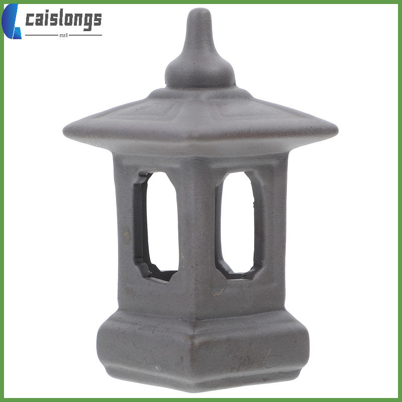 2pcs Mini Pagoda Figurines Metal Pavilion Statue Bonsai Landscape Mini Pavilion Decoration