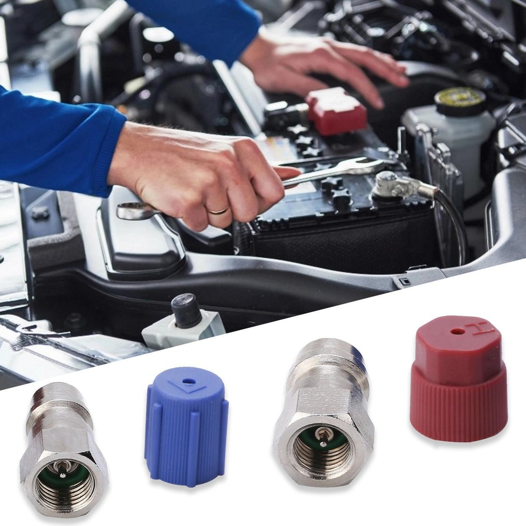 AC R134A Quick Coupler Adapter Kit R12 to R134 A High/Low AC Fitting ...