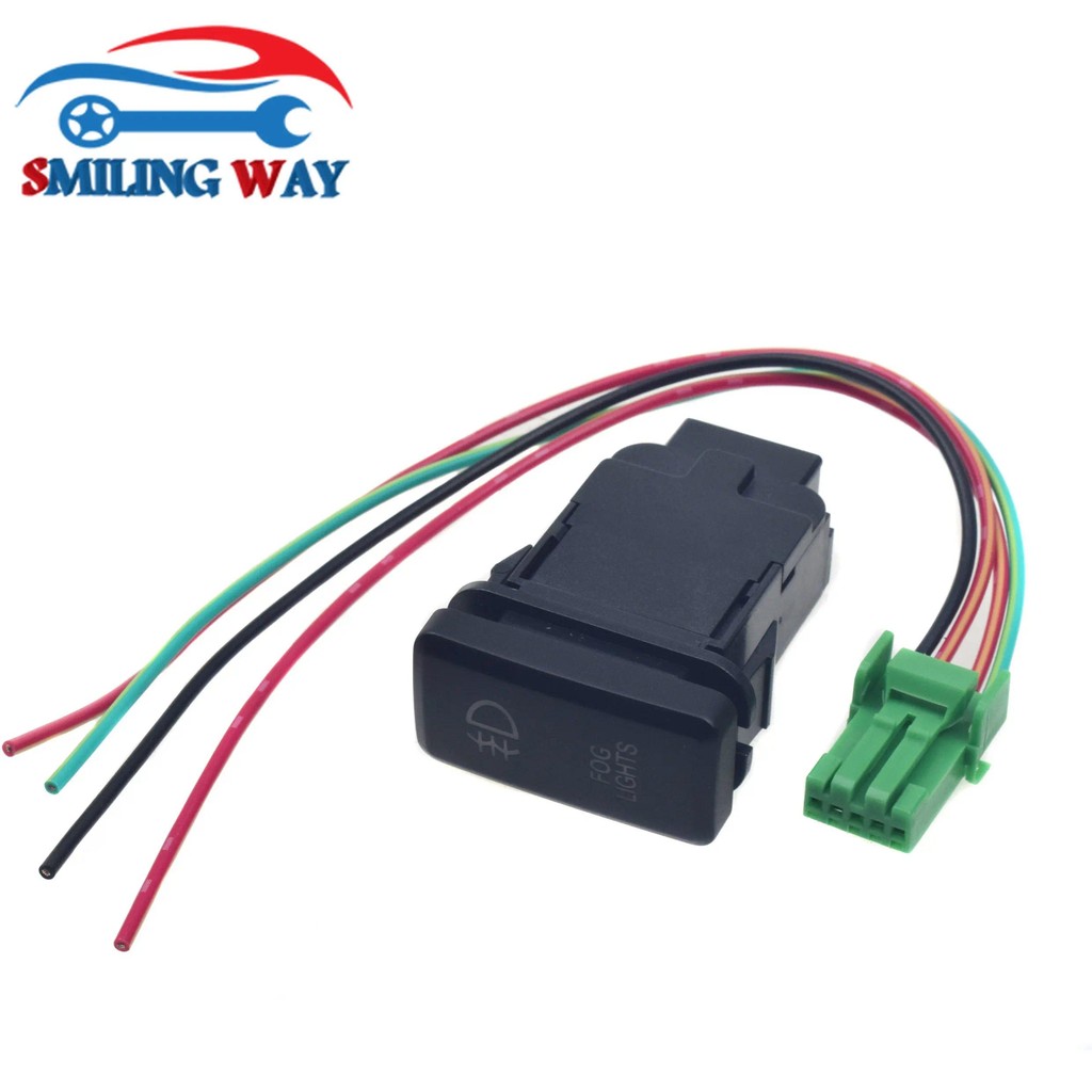 Nilight Fog Light Push Button Switch 12V ON/OFF with Wiring Connector