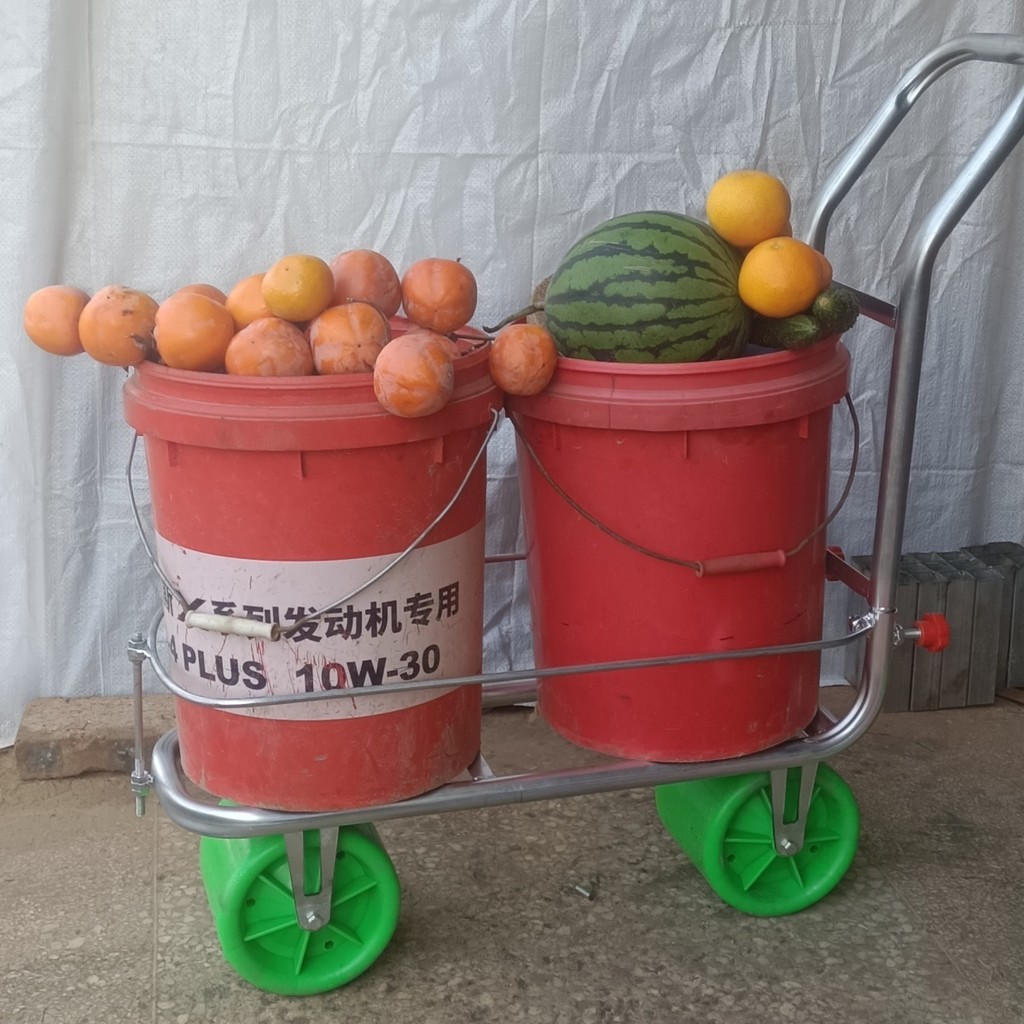 Vegetable, Melon and Fruit Picking Big Barrel Water Handling Trolley ...