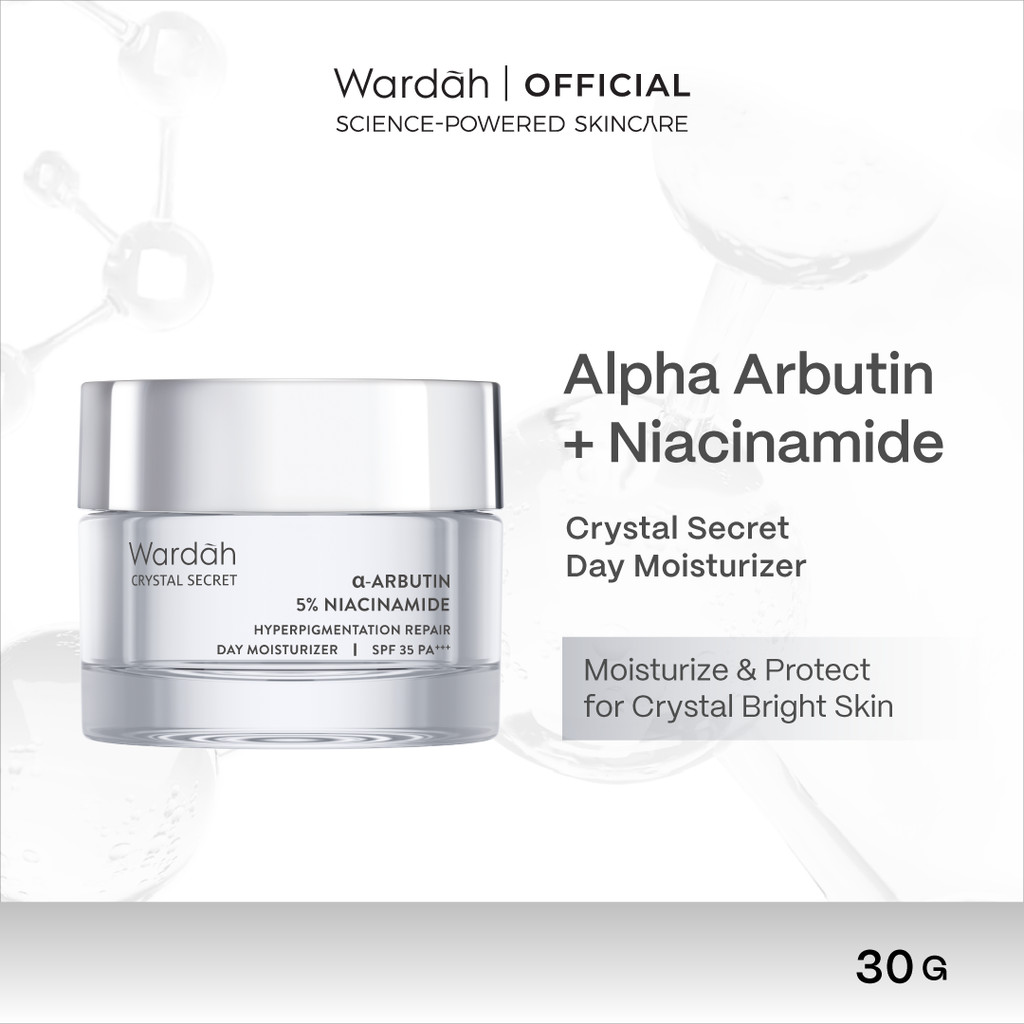 WARDAH Day Moisturizer All Series - Menyamarkan Bekas Jerawat, Dark Spot, Meratakan Warna Kulit, Menjaga Elastisitas Kulit, Melembabkan Wajah - Acnederm, Lightening, Perfect Bright, Crystal Secret, Renew You - Skincare - Gambar 3