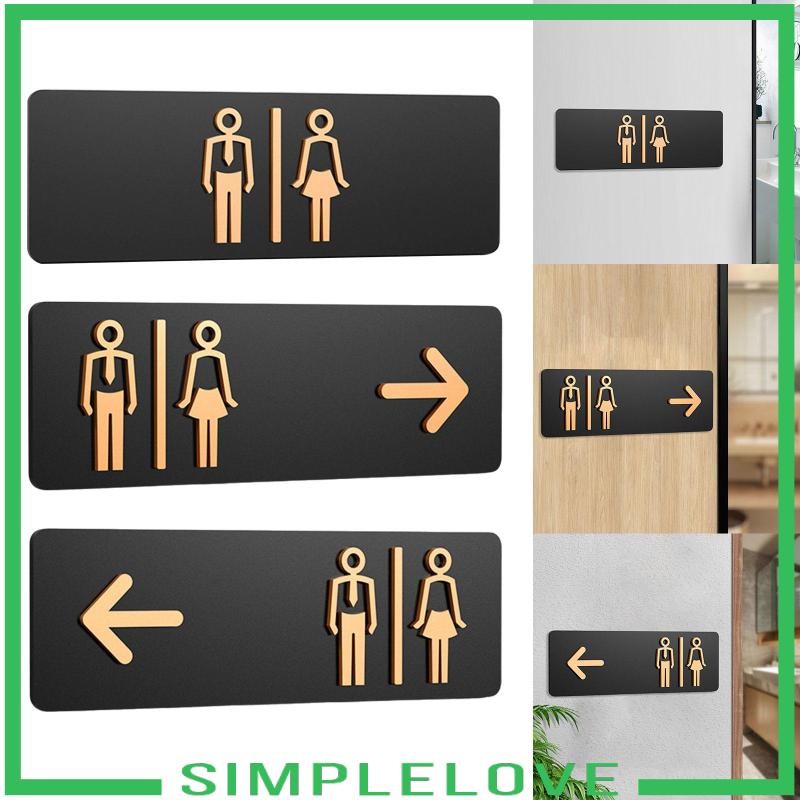 [Simple] Toilet Sign Male Female Washroom Sign for Shopping Mall Public ...
