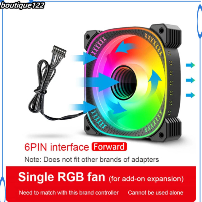 BOU COOLMOON TY1 CPU Case Fan 120mm ARGB Case Cooler Fan 6PIN 5V ARGB ...