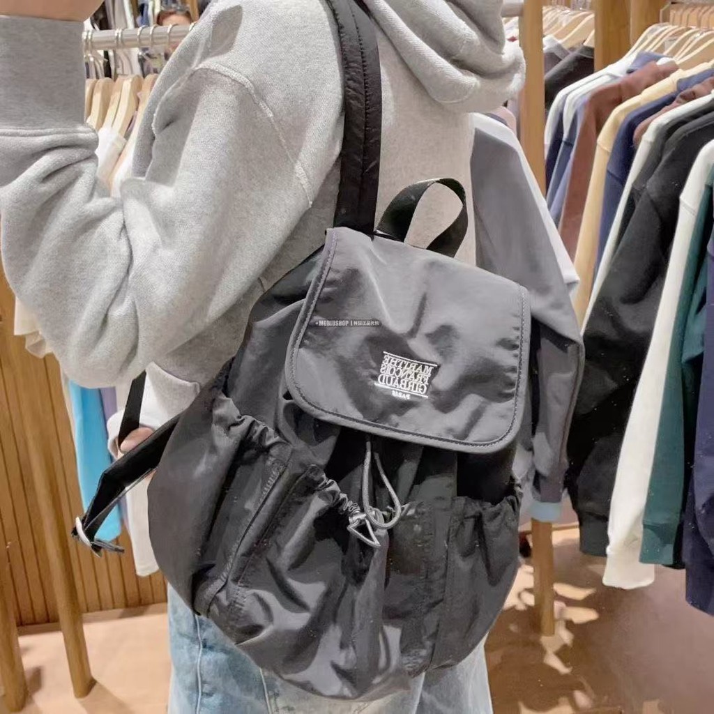 Korean Backpack Casual Large Capacity Nylon Lightweight Travel Student ...