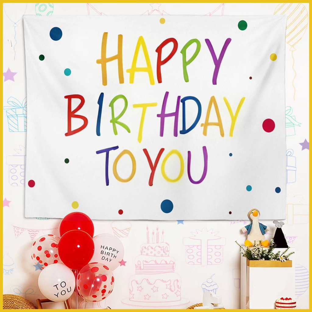 Birthday Letter Background Cloth Birthday Yard Sign Banner Backdrop ...