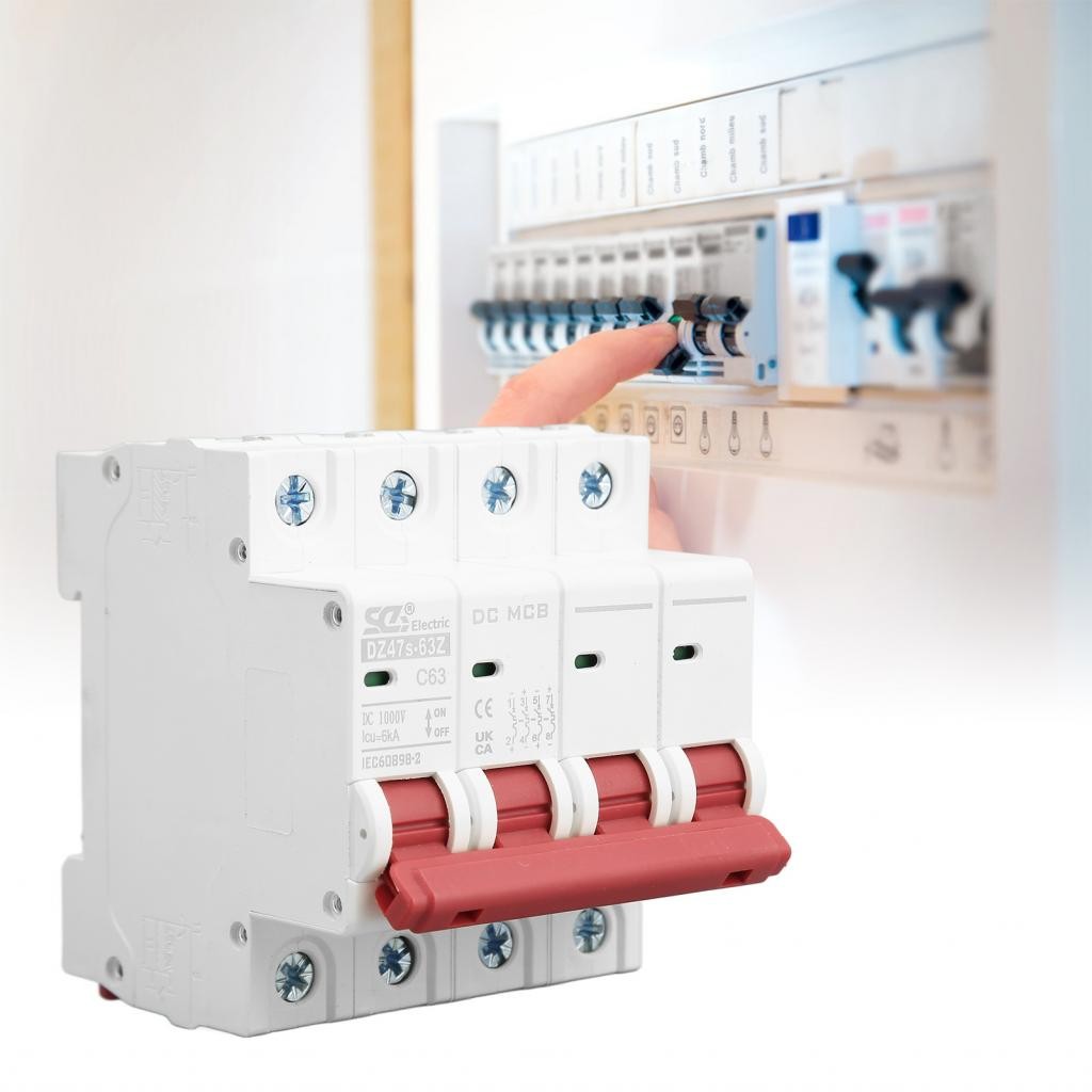 Supergoodsales 4P Circuit Breaker DIN Rail Mounting Overload Protection ...