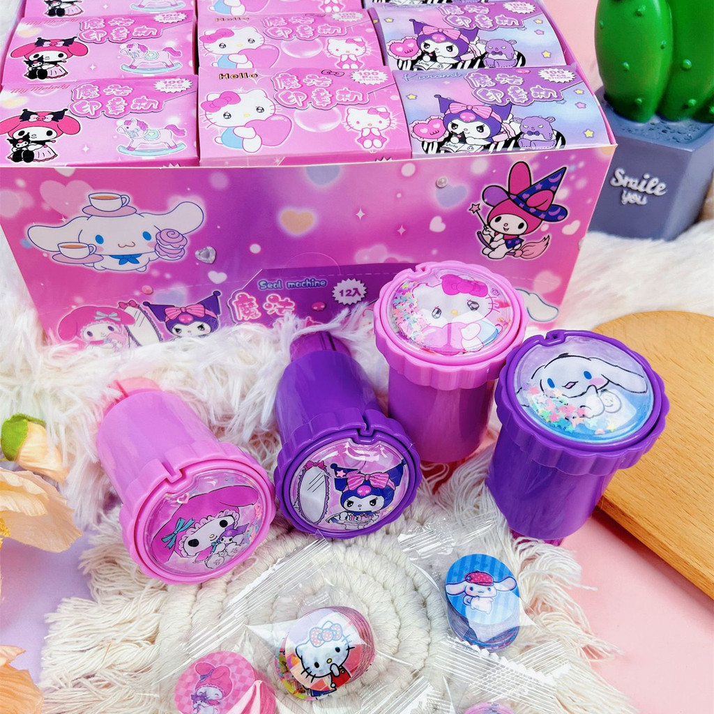 Cute SANRIO Magic Sticker Chop Cartoon Magic Oil Seal Machine Stickers ...