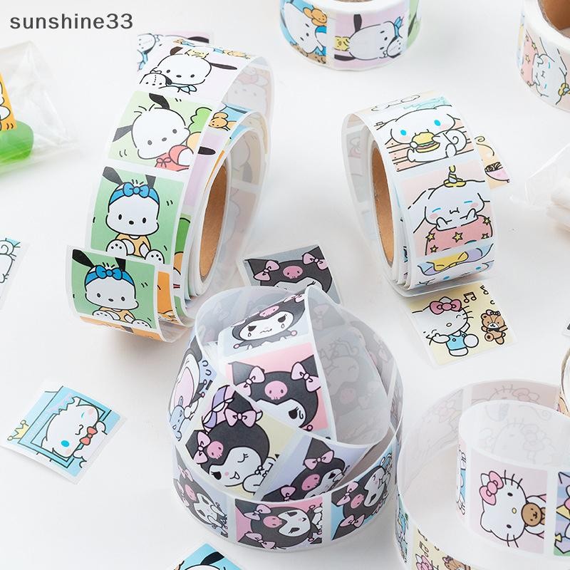SY 1 Roll Sanrio Sticker Kuromi Hello Kitty Kids Reward Stickers ...