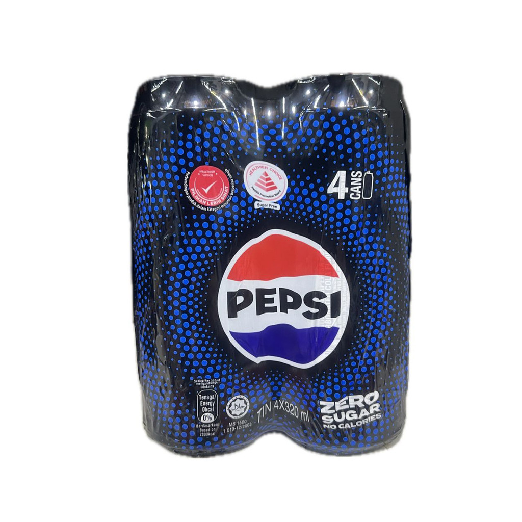Pepsi Black Zero Sugar, 4 x 320ml | Shopee Singapore