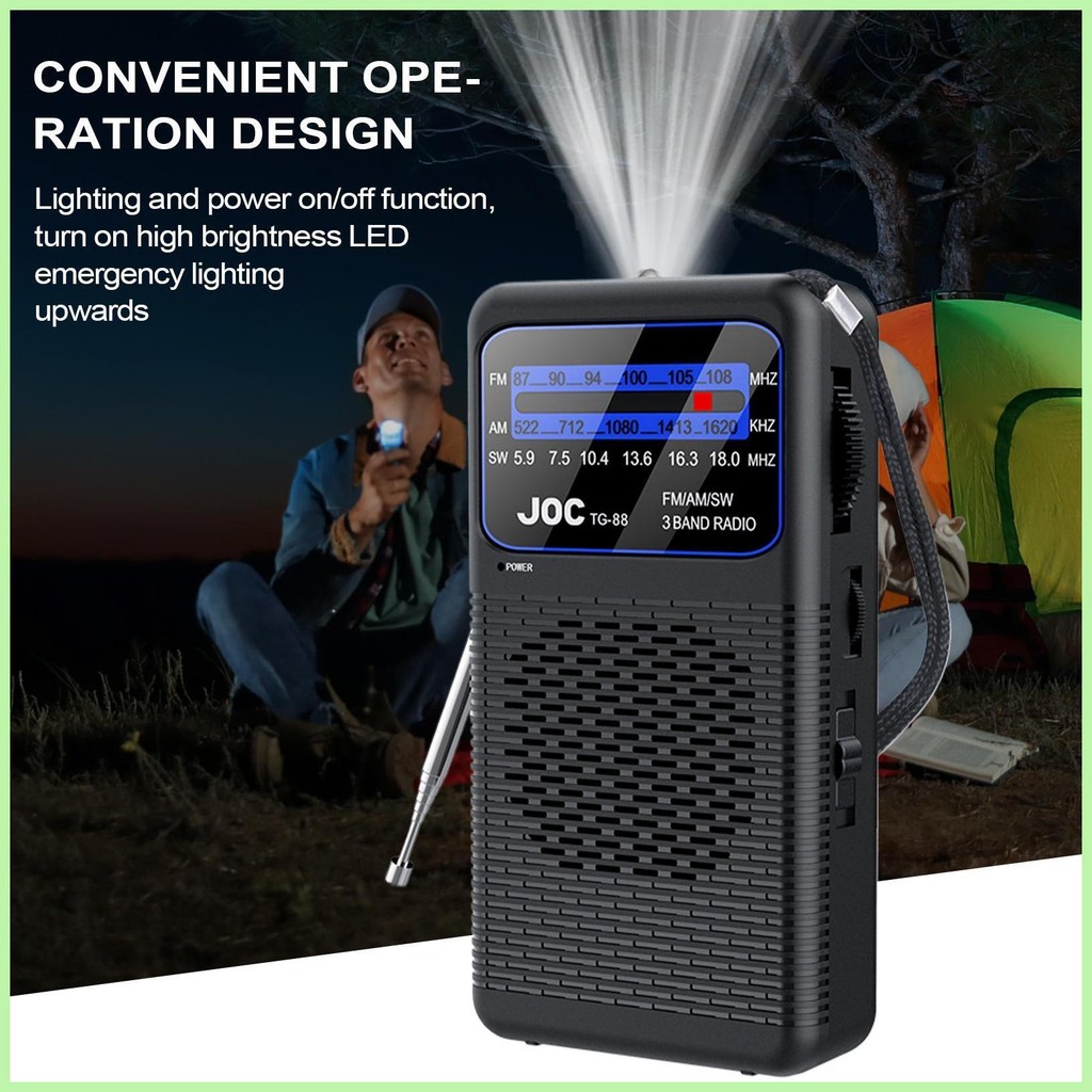 Portable Radio AM FM Compact Radio Battery Powered AM/FM/SW Broadcast ...