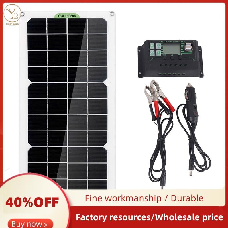 30W Solar Panel Car Van Boat Caravan Trickle Portable 12V Battery ...