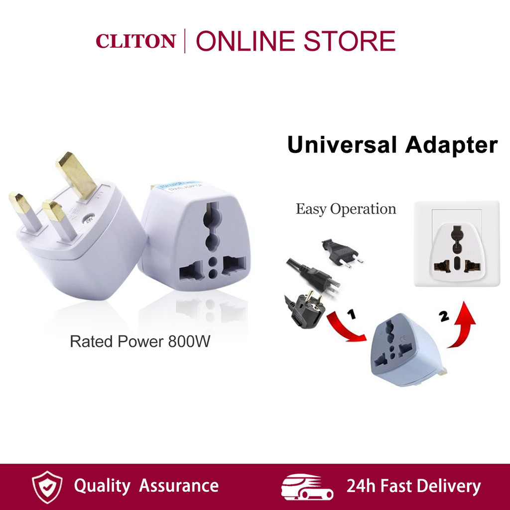 Universal Adapter 3 Pin Conversion Plug UK Socket Adapter Plug ...
