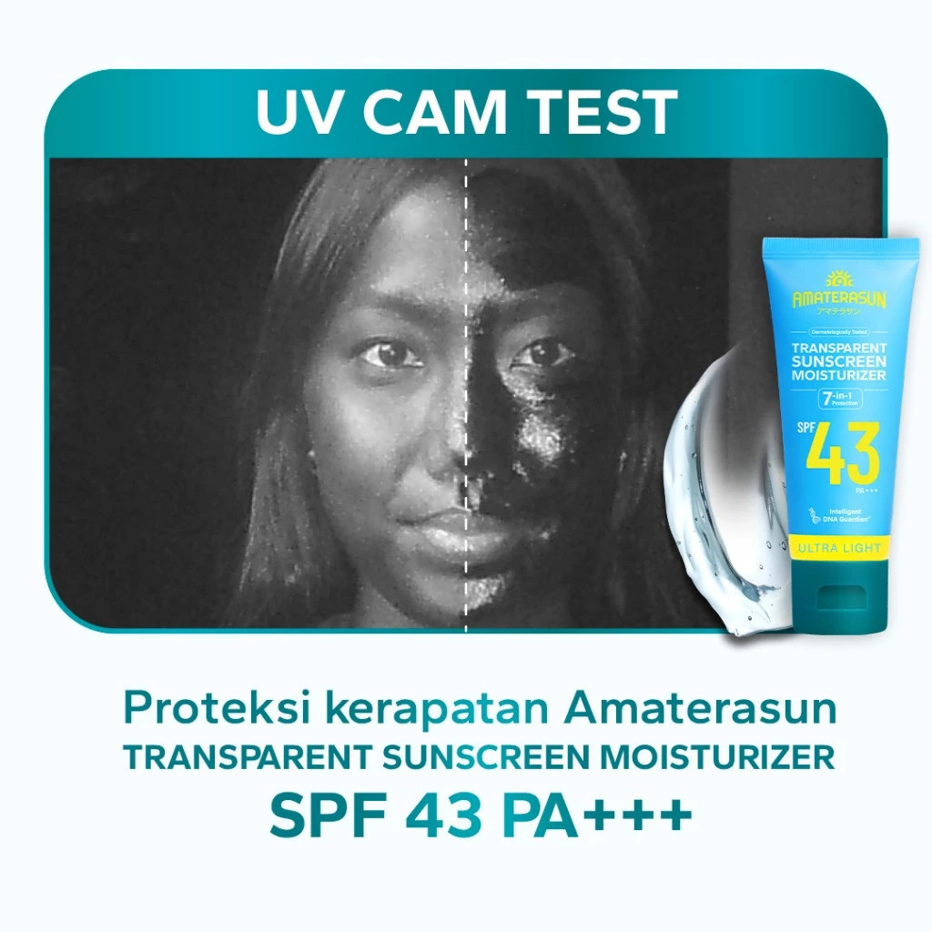 Amaterasun Transparent Sunscreen Moisturizer SPF 43 PA+++ / Merah Jingga Official - Gambar 3