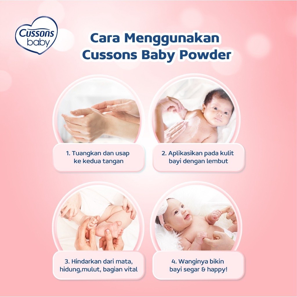 Cussons Baby Powder Soft & Smooth - Bedak Tabur Bayi / Merah jingga Official - Gambar 4