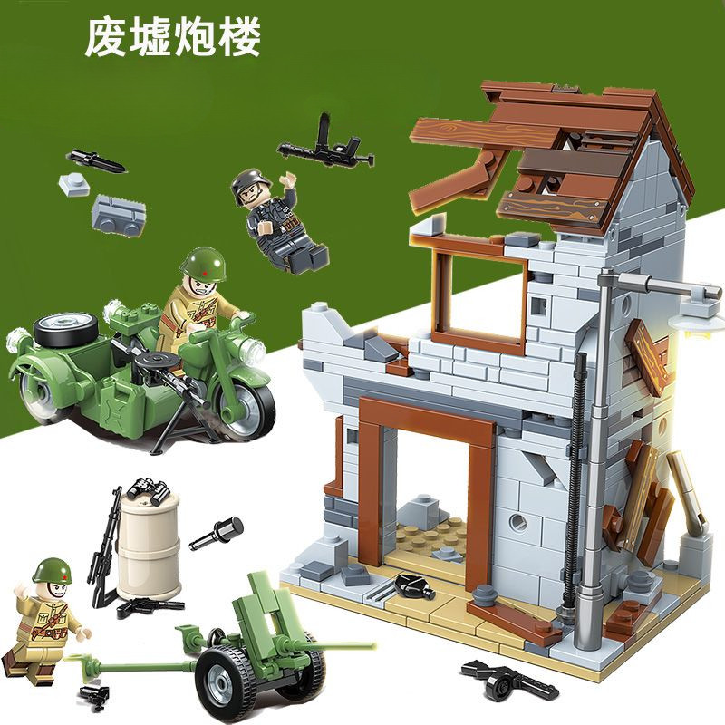 Compatible with Lego Ruins Scene Air Defense Firecrackers Front ...