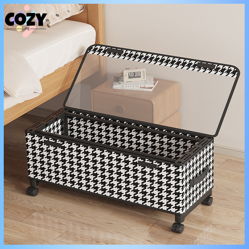 Dormitory bed bottom storage box rental with wheels that can be pushed ...