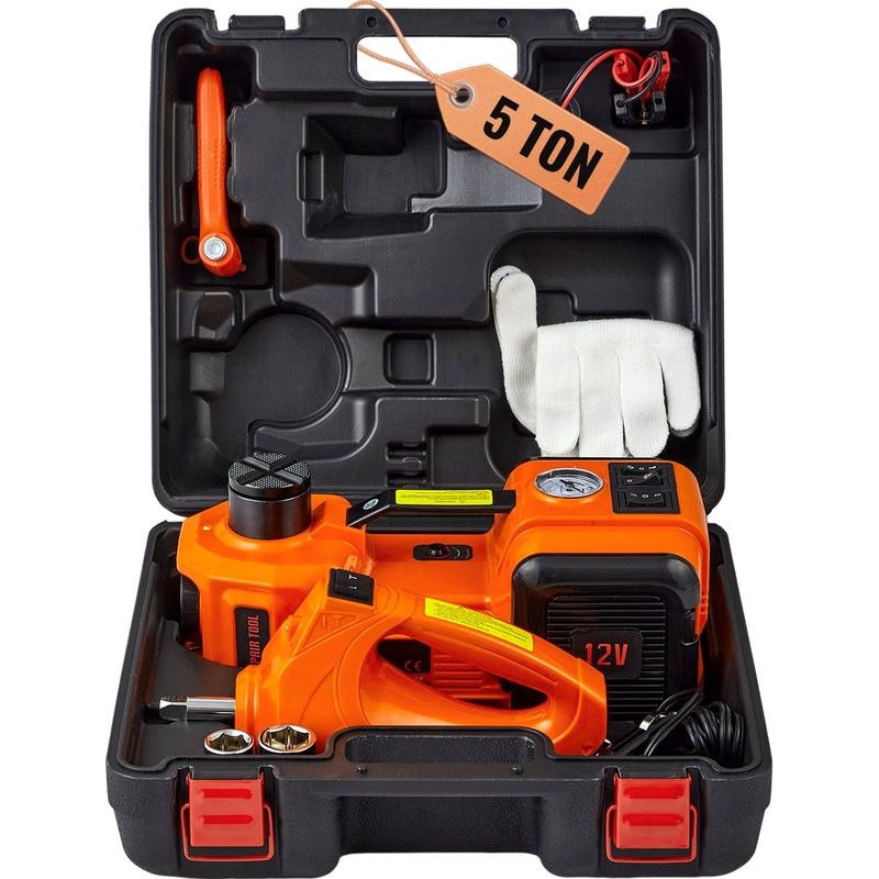 VEVOR 12 in 1 Electric Car Jack Set, Max 5 Ton/11023 LBS Hydraulic Jack ...