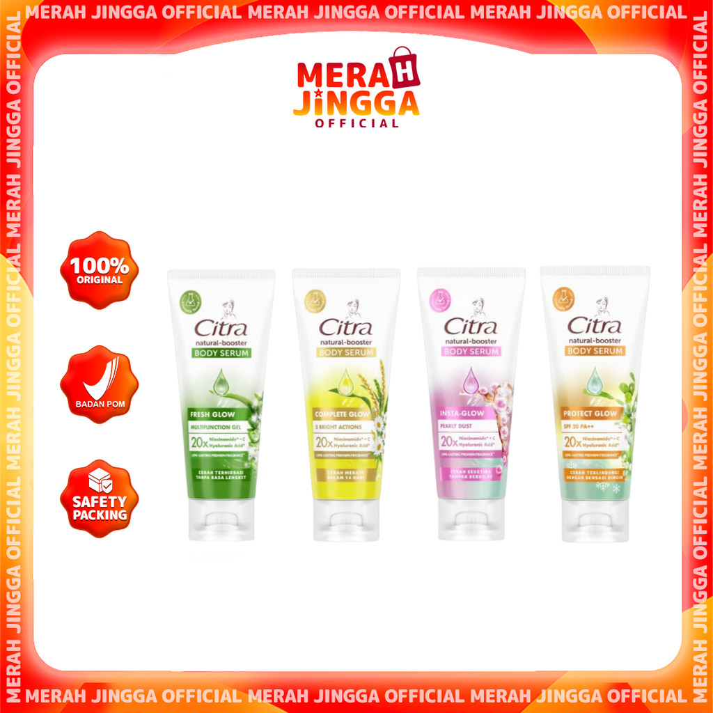 Citra Natural Booster Body Serum 180ml / Multifunction Gel Aloe 100ml-180ml / Merah Jingga Official