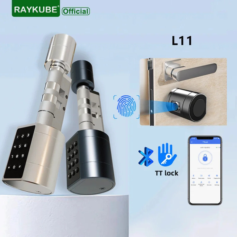 RAYKUBE L11 TT Lock BEL Fingerprint Cylinder Digital Door Lock With ...