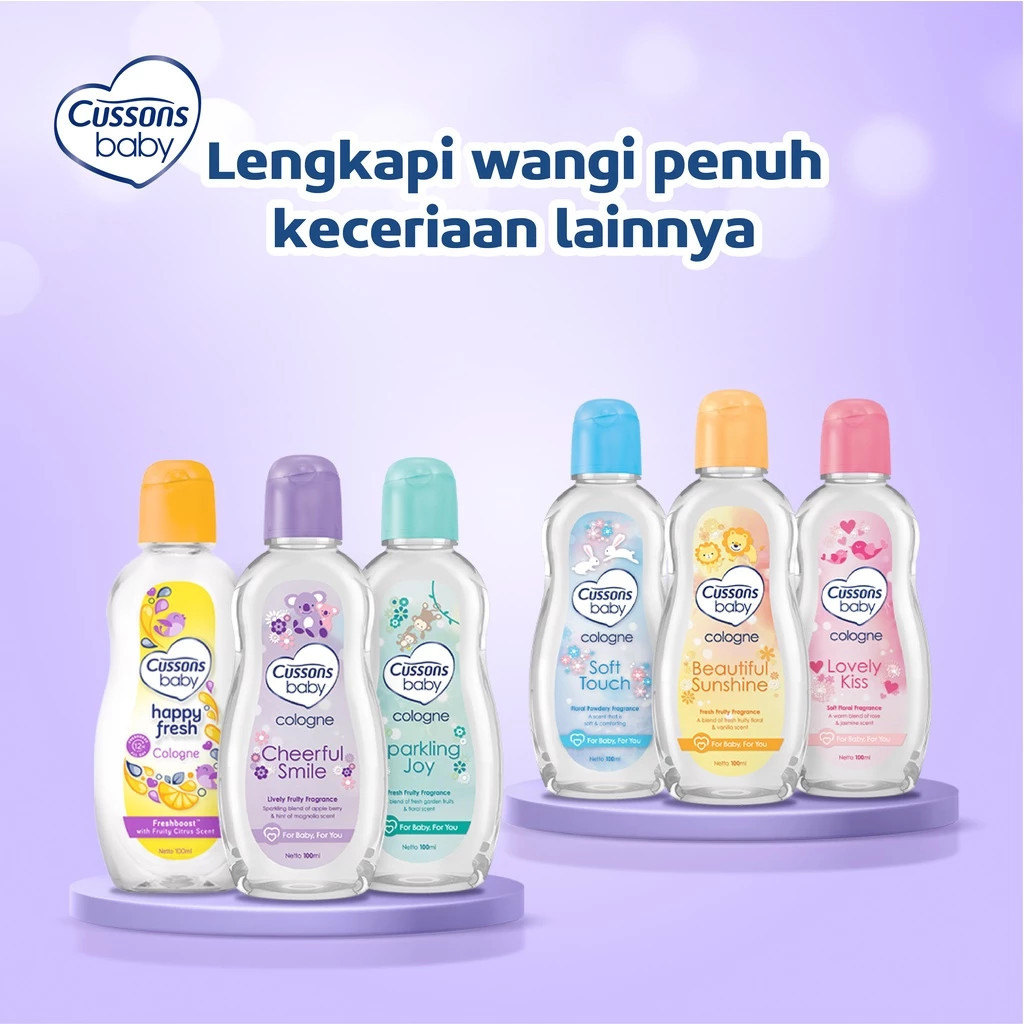 Cussons Baby Cologne 100ml - Minyak Wangi Bayi / Merah jingga Official - Gambar 2